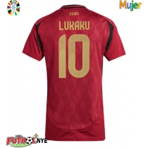 Camiseta Bélgica Romelu Lukaku #10 Primera Equipación para mujer Eurocopa 2024 manga corta